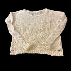 ROXY WOMENS CREAM KNIT SWEATER SIZE - M